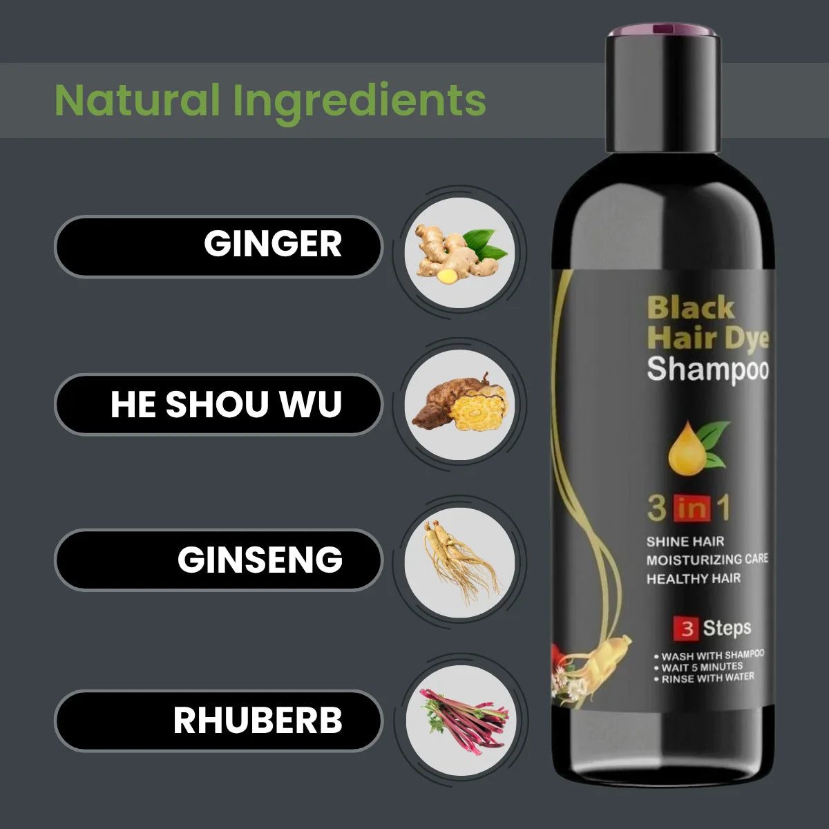 Instant Hair Dye Shampoo